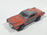 Vintage 1970s PlayArt Cadillac Eldorado Orange Die Cast Toy Car Vehicle Made in Hong Kong
