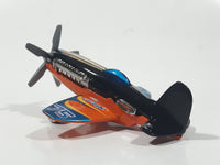 2010 Hot Wheels HW Racing Mad Propz Black Die Cast Toy Airplane