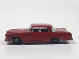 Vintage 1960s Lesney Matchbox Series No. 53 Mercedes-Benz 220 SE Dark Red Die Cast Toy Car Vehicle with Opening Doors