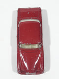 Vintage 1960s Lesney Matchbox Series No. 53 Mercedes-Benz 220 SE Dark Red Die Cast Toy Car Vehicle with Opening Doors