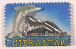 Gibraltar Jumping Dolphin Themed 2 1/8" x 3 1/8" 3D Resin Fridge Magnet