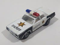 Unknown Brand Dodge Monaco Sheriff  Police Cop White Black Die Cast Toy Car Emergency Rescue Vehicle