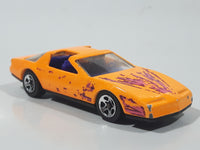 1992 Hot Wheels Pontiac Firebird T-Top Orange Plastic Body Die Cast Toy Car Vehicle