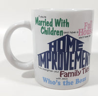 Dicksons, Inc. If you're Married With Children and have a Full House you'll have a real Home Improvement if you strengthen your Family Ties with Jesus, Who's The Boss 1990s Television Shows 3 3/4" Tall Ceramic Coffee Mug Cup