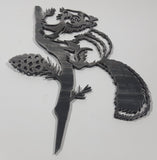 Squirrel on Branch Laser Cut Steel 6 1/2" x 10" Metal Wall Plaque