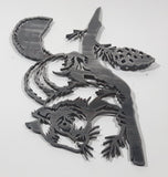 Squirrel on Branch Laser Cut Steel 6 1/2" x 10" Metal Wall Plaque