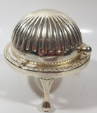 Vintage Silver Plated Dome Roll Top 4 3/4" Diameter Caviar Butter Serving Dish Made in England