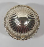 Vintage Silver Plated Dome Roll Top 4 3/4" Diameter Caviar Butter Serving Dish Made in England