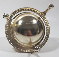 Vintage Silver Plated Dome Roll Top 4 3/4" Diameter Caviar Butter Serving Dish Made in England