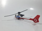 Vintage Majorette Gazelle Rescue Helicopter White Die Cast Toy Aircraft Vehicle Missing Parts