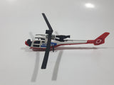 Vintage Majorette Gazelle Rescue Helicopter White Die Cast Toy Aircraft Vehicle Missing Parts