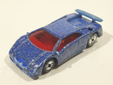 1992 Hot Wheels Lamborghini Diablo Blue with Red Glitter Die Cast Toy Exotic Sports Car Vehicle