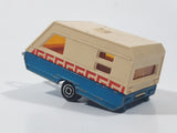 Vintage Majorette No. 325 Caravane Camper Traiper Blue and White 1/70 Scale Die Cast Toy Car Vehicle with Opening Door