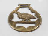 Antique Pheasant Bird Themed Horse Brass 2 7/8" x 3 1/2"