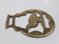 Antique Pheasant Bird Themed Horse Brass 2 7/8" x 3 1/2"