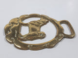 Antique Siberian Husky Dog Themed Horse Brass 2 3/4" x 3 3/8"