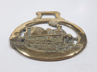 Antique Steam Engine Train Locomotive Horse Brass 3 1/4" x 3 3/8"