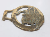 Antique Steam Engine Train Locomotive Horse Brass 3 1/4" x 3 3/8"