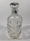 Vintage Chef Shaped Figure 11" Tall Clear Glass Decanter Bottle