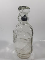 Vintage Chef Shaped Figure 11" Tall Clear Glass Decanter Bottle