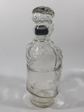 Vintage Chef Shaped Figure 11" Tall Clear Glass Decanter Bottle