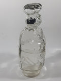 Vintage Chef Shaped Figure 11" Tall Clear Glass Decanter Bottle