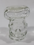 Vintage Chef Shaped Figure 11" Tall Clear Glass Decanter Bottle