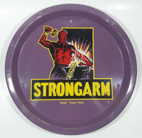 Vintage Strongarm Beer Purple 13" Diameter Metal Pub Beverage Serving Tray