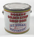 Vintage Rogers Syrup Golden Sugar Vancouver, B.C. Sugar Refinery 10lb Tin Metal Can Pail with Lid