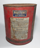 Vintage Eveready Prestone Brand Anti-Freeze Coolant Red Blue 1 Imperial Gallon Can - EMPTY