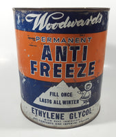 Extremely Rare Vintage Woodward's Permanent Anti-Freeze "Fill Once Lasts All Winter" Ethylene Glycol One Imperial Gallon Can - EMPTY