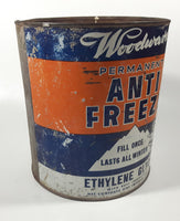 Extremely Rare Vintage Woodward's Permanent Anti-Freeze "Fill Once Lasts All Winter" Ethylene Glycol One Imperial Gallon Can - EMPTY