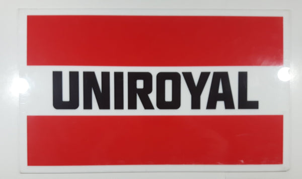 Rare Original Uniroyal Tires Red White Black Large 17 3/4" x 30 1/4" Plastic Sign