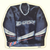 Pogo Anaheim Ducks NHL Ice Hockey Team Jersey Shaped 2 1/2" x 2 1/2" Thin Rubber Fridge Magnet