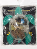 Philippines Clear Resin Sea Shell Filled Turtle 3 1/2" Long Handcrafted Fridge Magnet New In Package