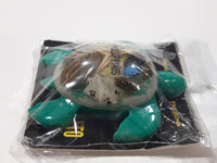 Philippines Clear Resin Sea Shell Filled Turtle 3 1/2" Long Handcrafted Fridge Magnet New In Package