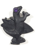 Coco Joe's Hawaii Godzilla Lizard with Surfboard and Purple Eye 2 1/8" x 2 3/8" 3D Carved Lava Rock Fridge Magnet