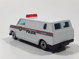 Vintage Yatming No. 1501 Ford Econoline E-150 Police Emergency White Van Die Cast Toy Car Emergency Rescue Vehicle