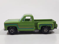 1980s Yatming No. 1601 Chevy Stepside Pickup Truck Green Die Cast Toy Car Vehicle