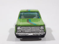 1980s Yatming No. 1601 Chevy Stepside Pickup Truck Green Die Cast Toy Car Vehicle