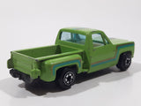 1980s Yatming No. 1601 Chevy Stepside Pickup Truck Green Die Cast Toy Car Vehicle