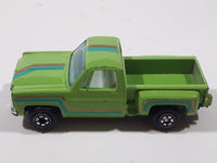 1980s Yatming No. 1601 Chevy Stepside Pickup Truck Green Die Cast Toy Car Vehicle