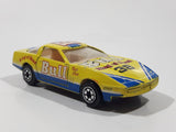 Yatming No. 1038 Chevrolet Corvette Bull King of Road Best Shot #38 Yellow Die Cast Toy Race Car Vehicle