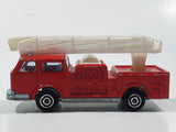Vintage Majorette Pompier Fire Ladder Truck No. 207 Red 1/100 Scale Die Cast Toy Car Firefighting Rescue Emergency Vehicle