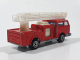 Vintage Majorette Pompier Fire Ladder Truck No. 207 Red 1/100 Scale Die Cast Toy Car Firefighting Rescue Emergency Vehicle