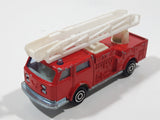 Vintage Majorette Pompier Fire Ladder Truck No. 207 Red 1/100 Scale Die Cast Toy Car Firefighting Rescue Emergency Vehicle
