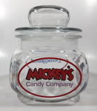 Disneyland Mickey's Candy Company 5 1/2" Tall Anchor Hocking Glass Candy Jar Made in U.S.A.