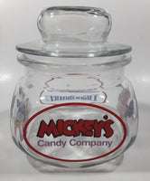 Disneyland Mickey's Candy Company 5 1/2" Tall Anchor Hocking Glass Candy Jar Made in U.S.A.