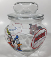 Disneyland Mickey's Candy Company 5 1/2" Tall Anchor Hocking Glass Candy Jar Made in U.S.A.