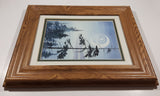 Sue Coleman "The Moon" Painting 11 3/8 x 13 3/8" Wood Framed 6" x 8" Aboriginal Art Print